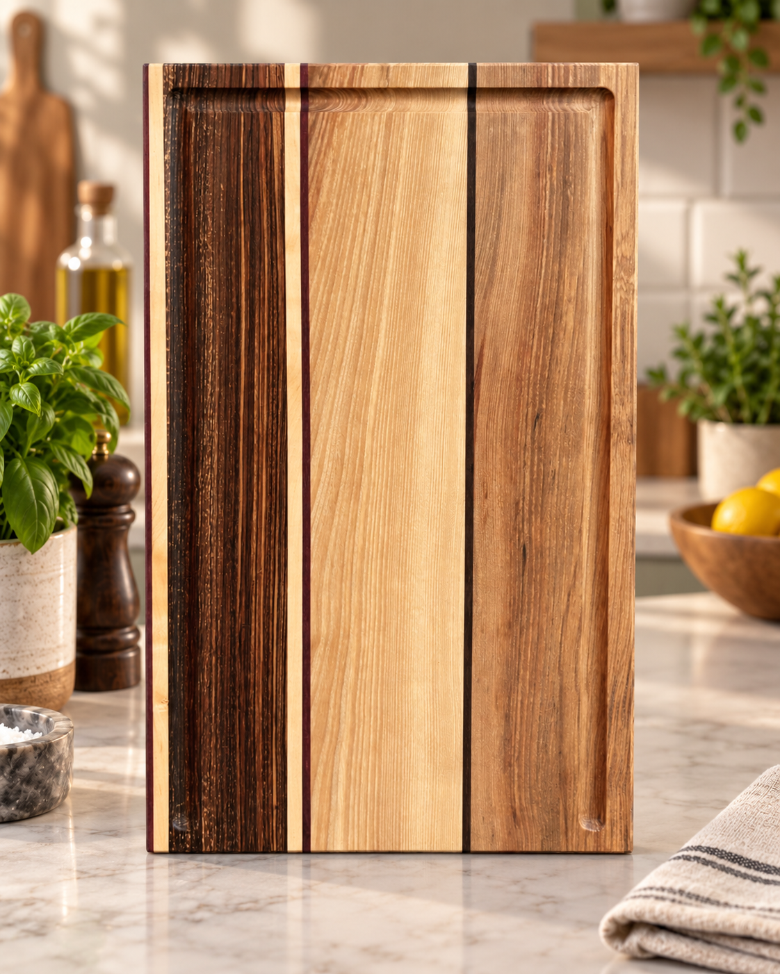 Handgemaakte Snijplank van Luxe Houtsoorten | DK Wood Design
