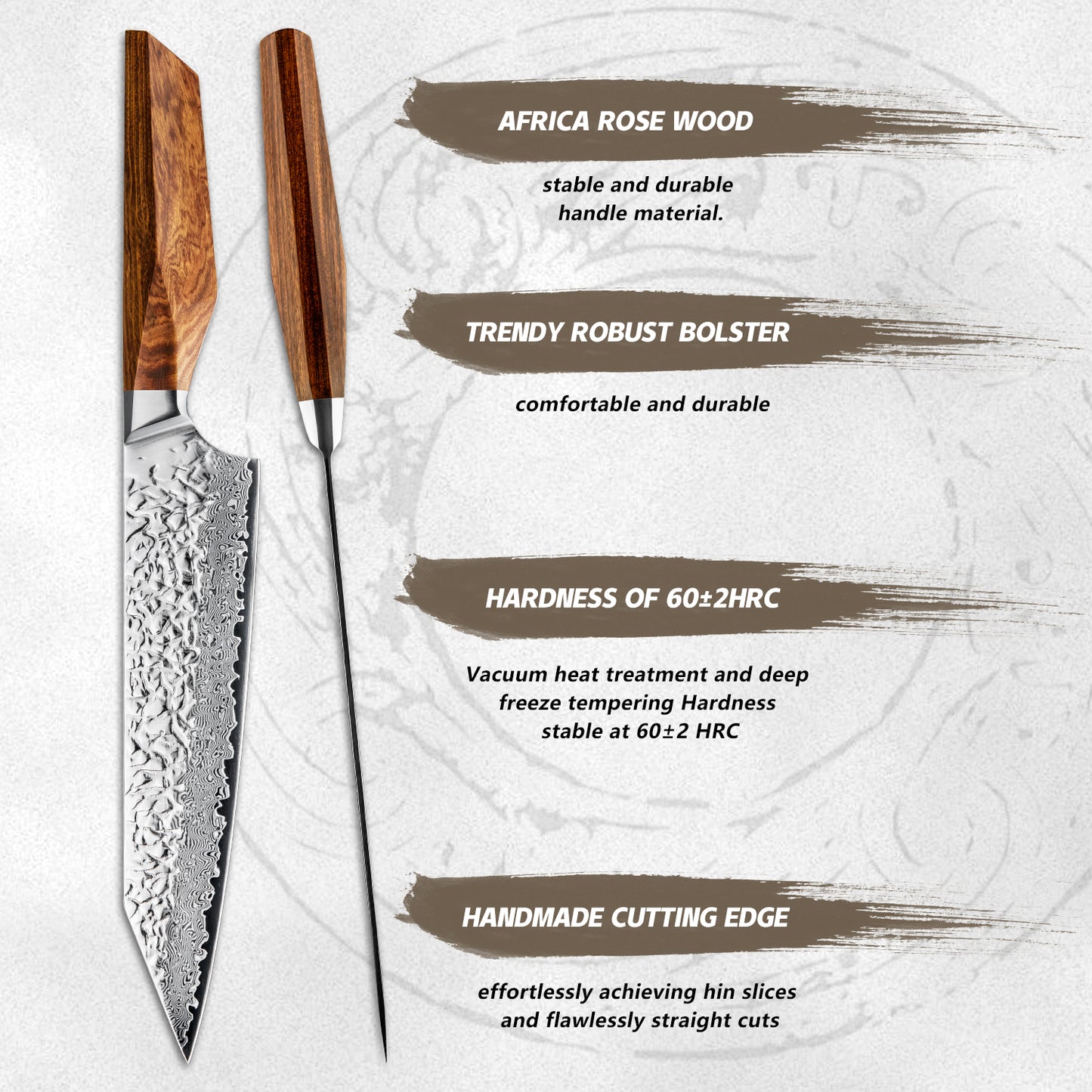 Damascus Steel Kiritsuke Knife Japanese